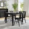 Flash Furniture Grace 47in. Solid Wood Dining Table w/Turned Wooden Legs, HD Rectangle Wood Table for 4, Black KER-T-799-BLK-47-GG - alternate 6